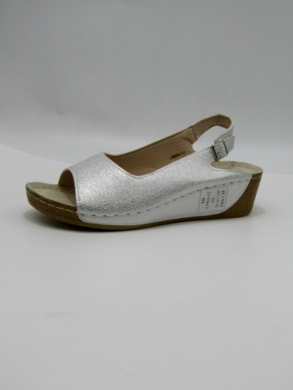 Sandały damskie na koturnie (36-41) C9904-12 SILVER