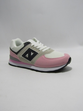 Buty sportowe damskie na płaskim (36-41) DNB6-1 WH/PINK