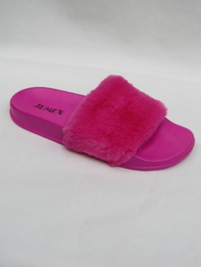 Klapki damskie z futerkiem (36-41) 44525 FUCHSIA
