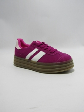 Buty sportowe damskie na płaskim (36-41) ZY-616 FUSHIA