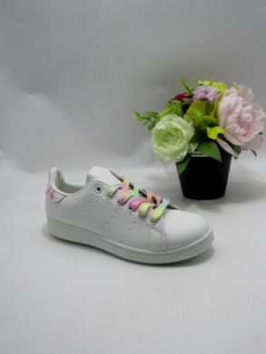Trampki damskie na płaskim (36-41) AF23-107 WH/PINK
