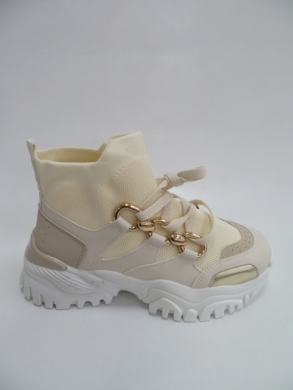Sneakersy damskie wysokie (36-41) AB1705 BEIGE
