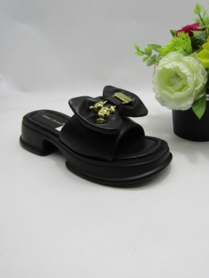 Klapki damskie na obcasie (36-41)  8099 BLACK