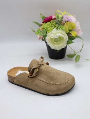 Klapki damskie na płaskim (36-41) DM563 KHAKI
