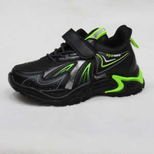 Buty sportowe chłopięce (32-37) ZC227 BLACK/GREEN