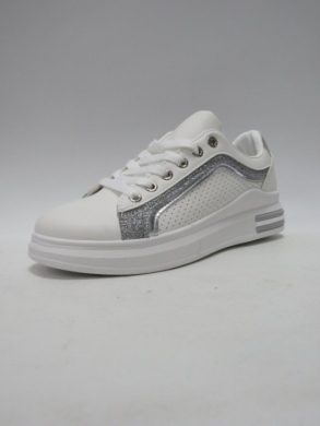 Buty sportowe damskie na płaskim (36-41) GG615 SILVER