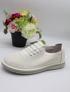 Półbuty damskie na płaskim (36-41) 60776-3 WHITE