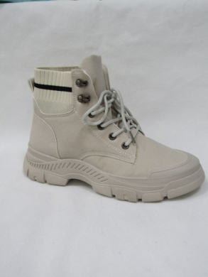 Botki damskie ocieplane na płaskim (36-41) NB570 BEIGE