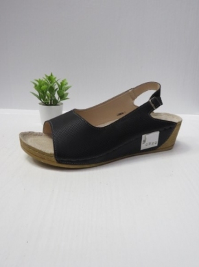 Sandały damskie na koturnie (36-41) C9904-1 BLACK