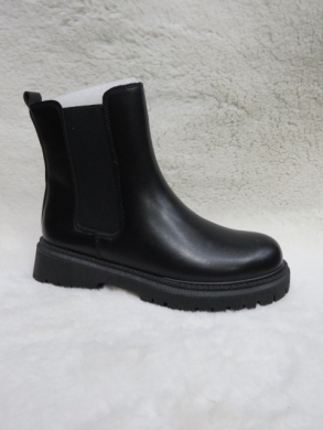 Botki damskie na płaskim (36-41) E8208-1 BLACK