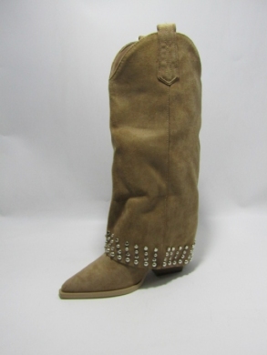 Kozaki damskie na obcasie (36-41) 612 CAMEL