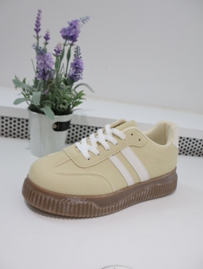 Buty sportowe damskie na płaskim (36-41) BL633 YELLOW