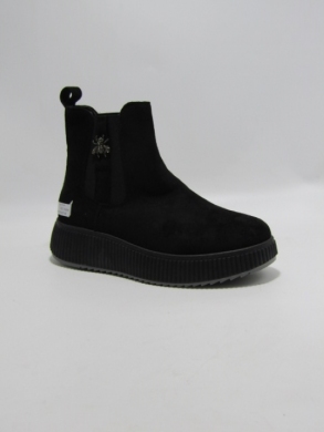 Botki damskie na płaskim (36-41) 24918 BLACK