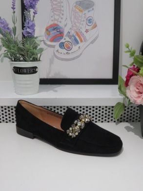 Mokasyny damskie na płaskim (36-41) 7137 BLACK