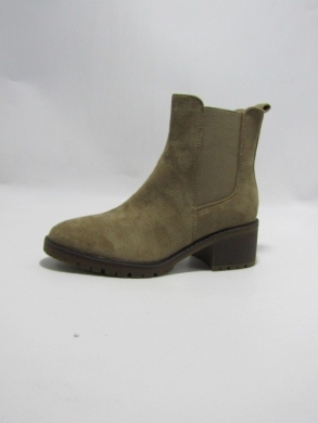 Botki damskie ocieplane na obcasie (36-41) 5691 KHAKI
