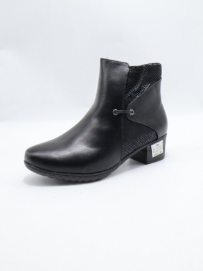 Botki damskie ocieplane na obcasie (36-41) 61725 BLACK