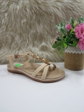 Sandały damskie na płaskim (36-41) Z-5 BEIGE