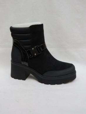 Botki damskie ocieplane na obcasie (36-41) RB142 BLACK