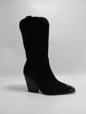 Kozaki damskie na obcasie (36-41) 9352A BLACK