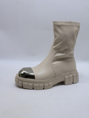 Botki damskie na płaskim (36-41) K523 BEIGE