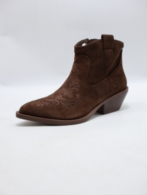 Botki damskie na obcasie (36-41) 5276 BROWN