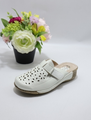 Klapki damskie na koturnie (36-41) J6-13 WHITE