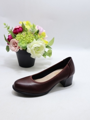 Czółenki damskie na obcasie (36-41) C352 WINE