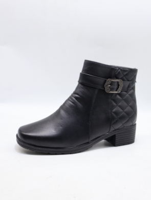 Botki damskie ocieplane na obcasie (37-42) B503 BLACK