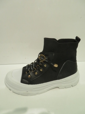 Trampki damskie na płaskim (36-41) HR-21 BLACK