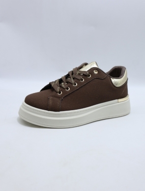 Buty sportowe damskie na płaskim (36-41) GB011 BROWN