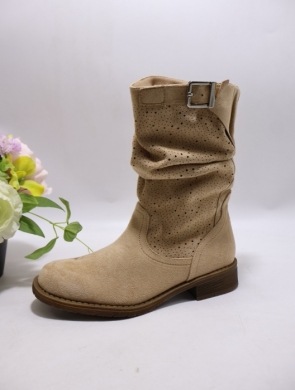 Botki damskie na płaskim (36-41) 8211 KHAKI