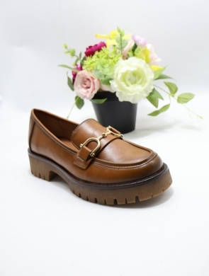 Mokasyny damskie na płaskim (36-41) YCC-122 CAMEL