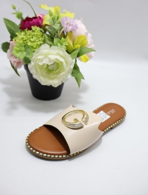 Klapki damskie na płaskim (36-41) 2858 BEIGE