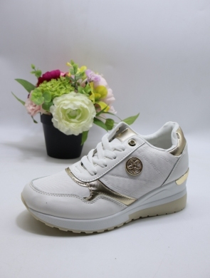 Buty sportowe damskie na płaskim (36-41) LDLJ180 WHITE
