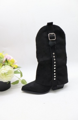 Kozaki damskie na obcasie (36-41) YY-93 BLACK