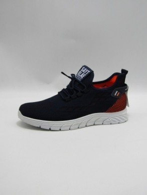 Buty sportowe męskie (40-45) Q107-3 NAVY/ORANGE