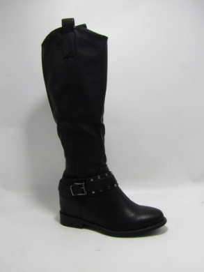 Kozaki damskie ocieplane na płaskim (36-41) 8725 BLACK