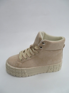 Botki damskie jesienne na koturnie (36-41) F055 BEIGE