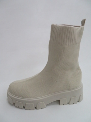 Sneakersy damskie wysokie (36-41) PC91 BEIGE