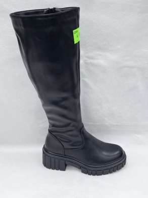Kozaki damskie na płaskim (36-41) 25222 BLACK