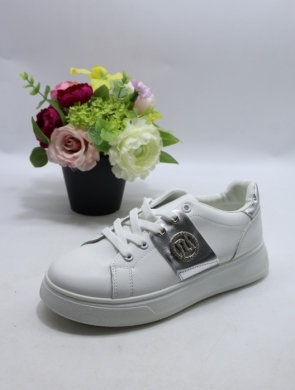 Buty sportowe damskie na płaskim (36-41) JDJ-30 WH/SILVER