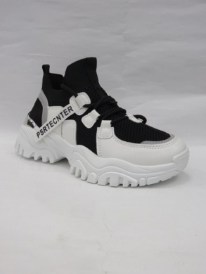 Buty sportowe damskie na płaskim (36-41) A52 BLACK/WHITE