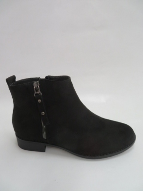 Botki damskie jesienne na płaskim (36-41) 16006-260 BLACK