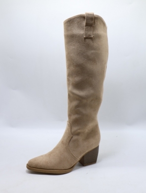 Kozaki damskie na obcasie (36-41) 389 KHAKI