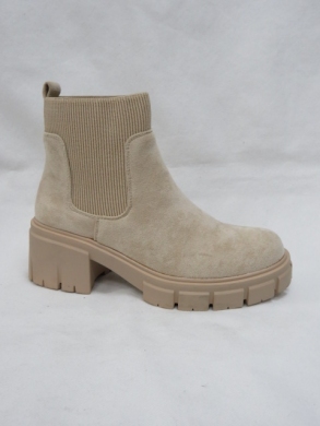 Botki damskie na płaskim (36-41) HBL-50 BEIGE