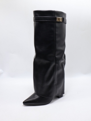 Kozaki damskie na obcasie (36-41) 8623A BLACK