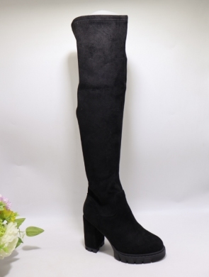 Kozaki damskie na obcasie (36-41) R68 BLACK