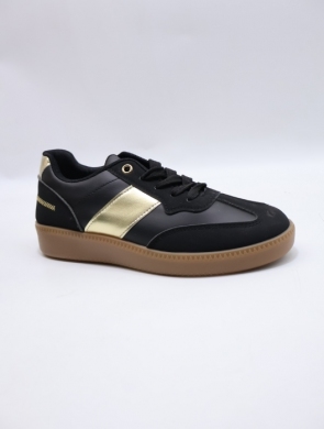 Buty sportowe damskie na płaskim (36-41) LE6086 BLACK