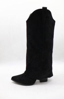 Kozaki damskie ocieplane na obcasie (36-41) JW255 BLACK