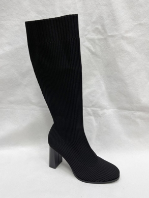 Kozaki damskie na obcasie (36-41) QT59 BLACK
